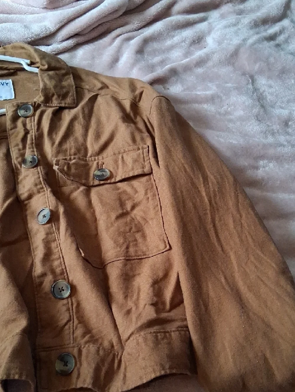 Old Navy Brown Button-Up Utility Jacket - Picture 3 of 5